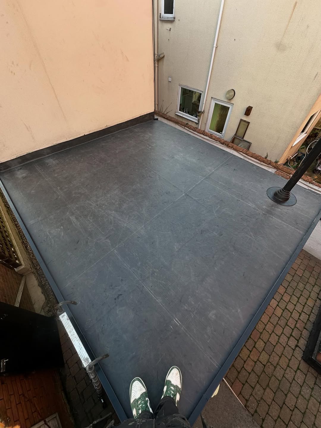 New flat roof complete using an EPDM system, just in time for this horrendous weather we are having!!